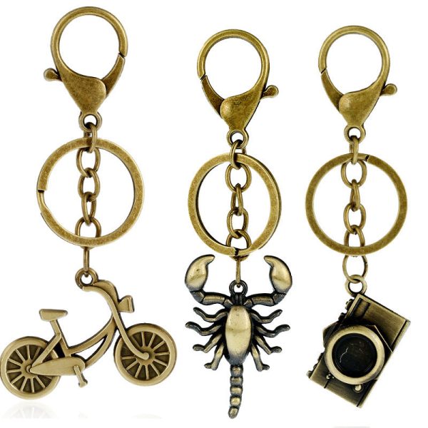 Wholesale Creative Anchor Rudder Camera Metal Keychain For Sale