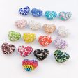 Wholesale Christmas Heart Shaped Colorful Clay Beads Online Sale