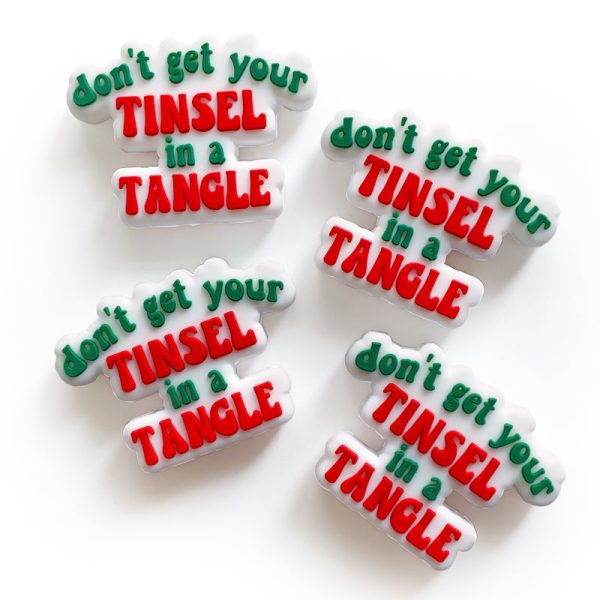 Wholesale 10PCS Don’t Get Your Tinsel in A Tangle Silicone Beads For Sale