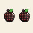 Wholesale 10PCS Plaid Apple Silicone Beads Discount