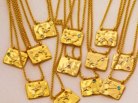 Wholesale 12 Constellations Vintage Necklace Sweater Chain For Discount