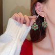 Wholesale Christmas Snowflake Oil Inlaid Diamond DIY Earrings Fashion