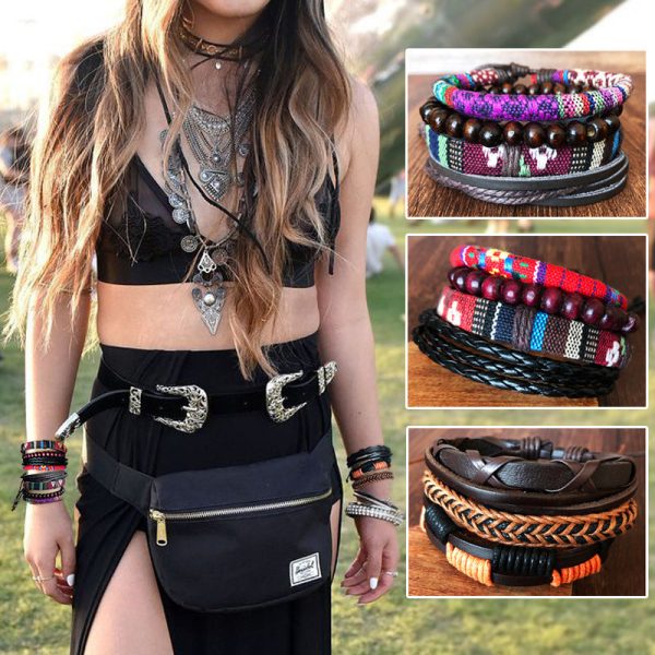 Wholesale Bohemian Vintage Woven Wax Rope DIY Bracelet Sale