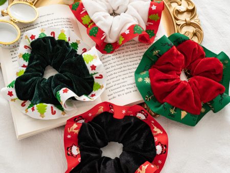 Wholesale Velvet Christmas Large Intestine Hair Ties For Sale