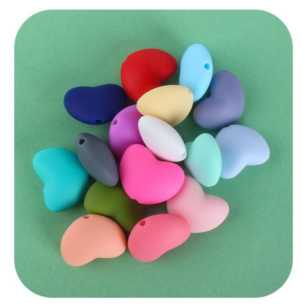 Wholesale 20PCS DIY Love Silicone Beads Hot on Sale