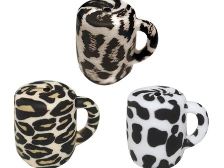 Wholesale 10PCS Leopard Print Water Cup Silicone Beads Supply