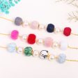 Wholesale 50PCS Colored Fuzzy Balls Metal Straight Hole Loose Beads Discount