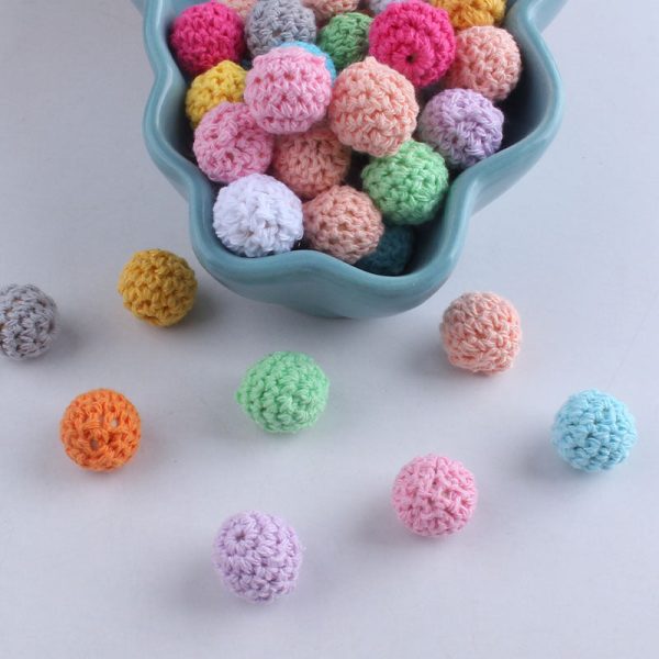 Wholesale 10PCS 16mm Wooden Cotton Thread Crochet Yarn Balls Online Sale