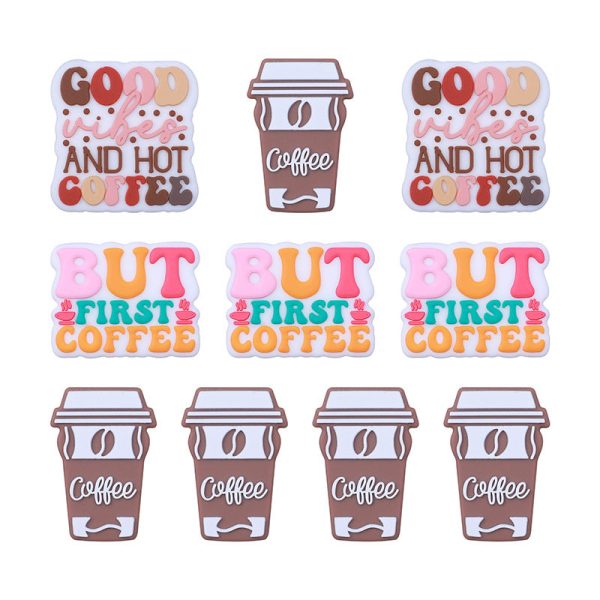 Wholesale 20 PCS DIY Coffee Cup Silicone Beads Cheap