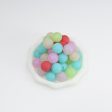 Wholesale 50 PCS DIY Silicone Fine Glitter Beads Supply