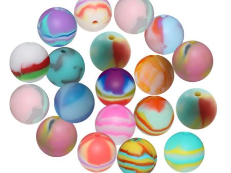 Wholesale 50PCS Rainbow Mixed Color Silicone Balls For Sale