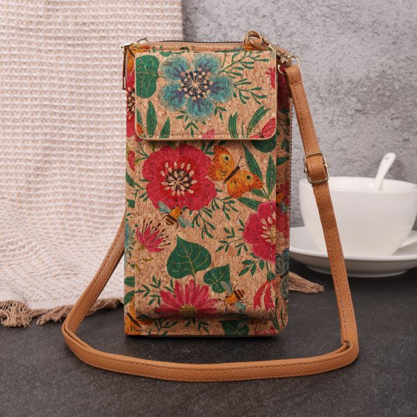 Wholesale Vintage Bohemian Style Wallet, Wood Grain Mobile Phone Bag, Zero PU Wallet on Sale