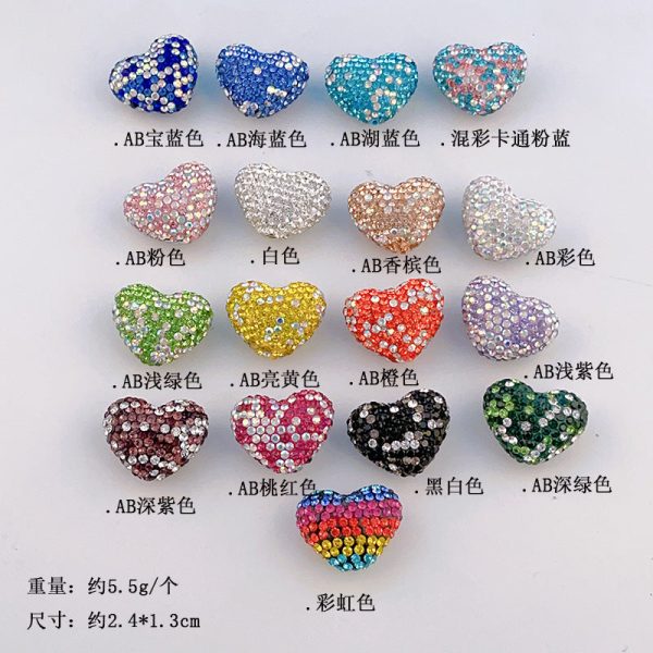 Wholesale Christmas Heart Shaped Colorful Clay Beads Online Sale