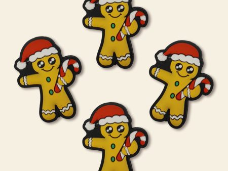 Wholesale 10pcs Christmas Gingerbread Man Silicone Focal Beads Online