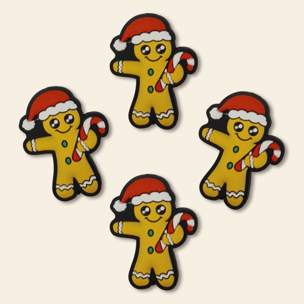 Wholesale 10pcs Christmas Gingerbread Man Silicone Focal Beads Online