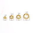 Wholesale 10PCS 14K Gold Color-preserving Diamond Ring Set with Zircon Large Hole Spacer Beads Fashion