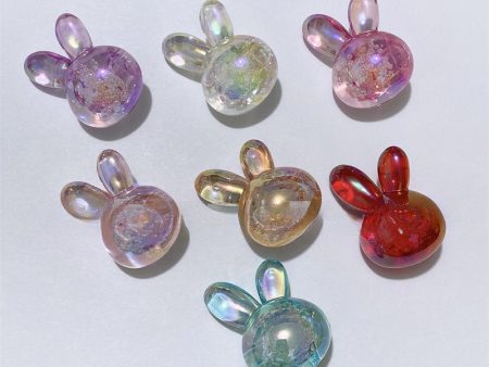 Wholesale 200PCS Acrylic Colorful Bubble Rabbit Head Beads For Cheap