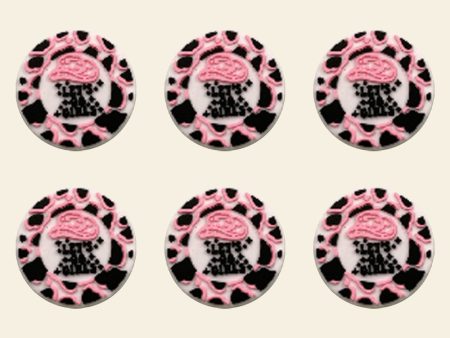 Wholesale 10PCS Cow Print Silicone Beads Sale