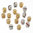 Wholesale 50PCS 8-10mm Hollow Rhinestone Spherical DIY Spacer Beads Online Sale