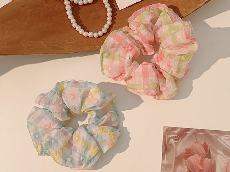 Wholesale Fabric Plaid Large Intestine Hair Tie Online