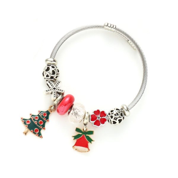 Wholesale Stainless Steel Christmas DIY Bracelet on Sale