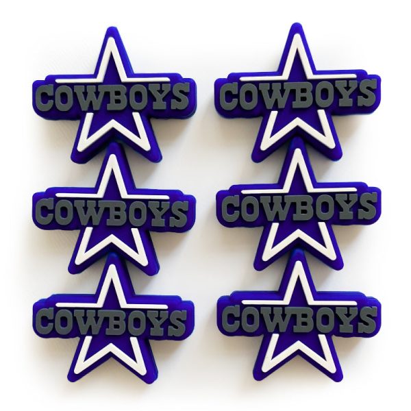 Wholesale 10PCS Cowboys Silicone Beads For Cheap