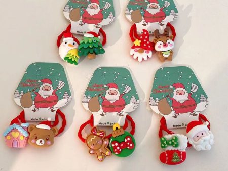 Wholesale Children s Cartoon Christmas Plastic Hair Ties Online