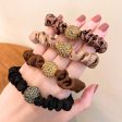 Wholesale Leopard Print Rhinestone Headband Hair Tie For Sale