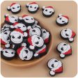 Wholesale Cartoon Santa Claus Silicone Focal Beads Hot on Sale