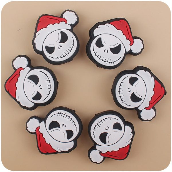 Wholesale Cartoon Santa Claus Silicone Focal Beads Hot on Sale