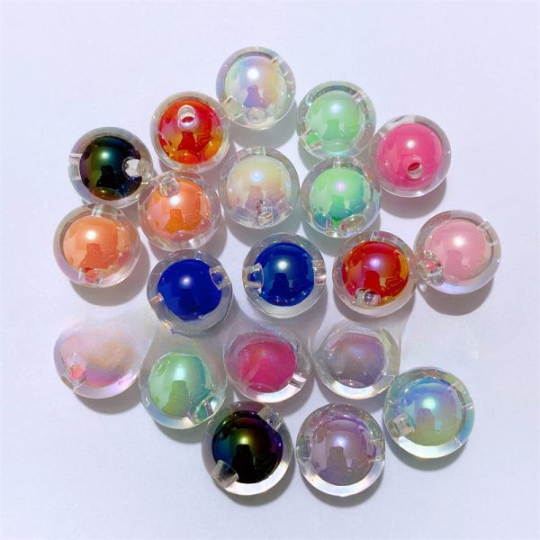 Wholesale 200PCS DIY Acrylic 16MM Straight Hole Beads For Discount