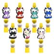 Wholesale Random 100pcs Cartoon Colored Cow PVC Soft Rubber Beads Hot on Sale