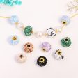 Wholesale 50PCS Colored Fuzzy Balls Metal Straight Hole Loose Beads Discount