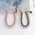 Wholesale Double Chain Pearl Mobile Phone Lanyards Supply