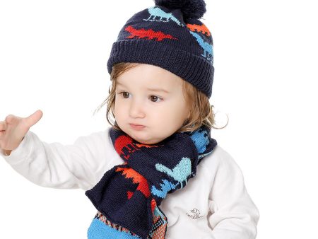 Wholesale Winter Warm Cartoon Jacquard Children s Hat Scarf Set Online