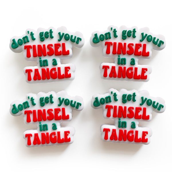 Wholesale 10PCS Don’t Get Your Tinsel in A Tangle Silicone Beads For Sale