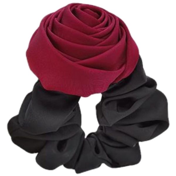 Wholesale Rose Fabric Large Intestine Hair Tie Fashion