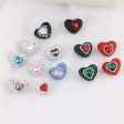 Wholesale Christmas Heart Straight Hole Full Drill Clay Beads For Discount