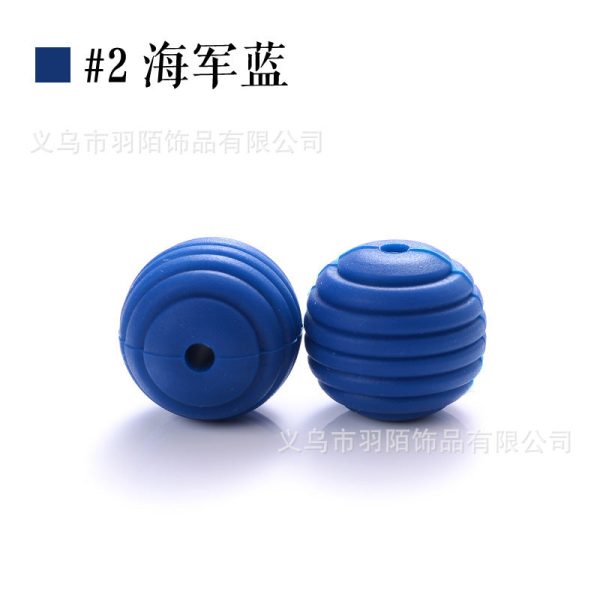 Wholesale 50PCS Silicone Thread Beads Silicone Beads Honeycomb Beads DIY Loose Beads Supply