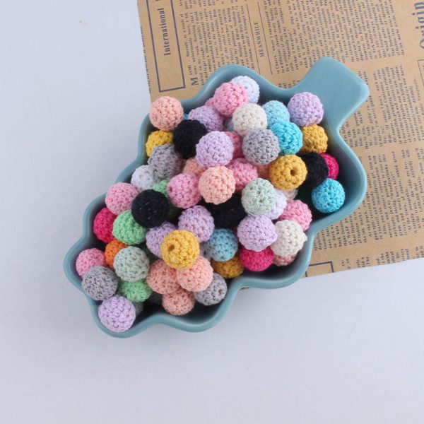 Wholesale 10PCS 16mm Wooden Cotton Thread Crochet Yarn Balls Online Sale