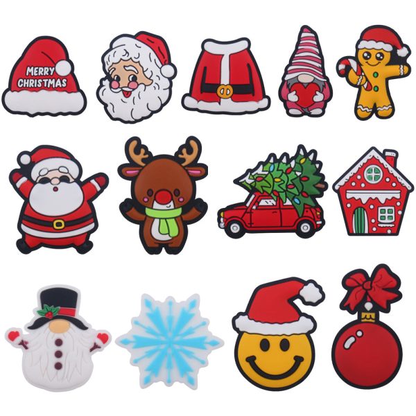 Wholesale Cartoon Christmas Silicone Focal Beads Hot on Sale