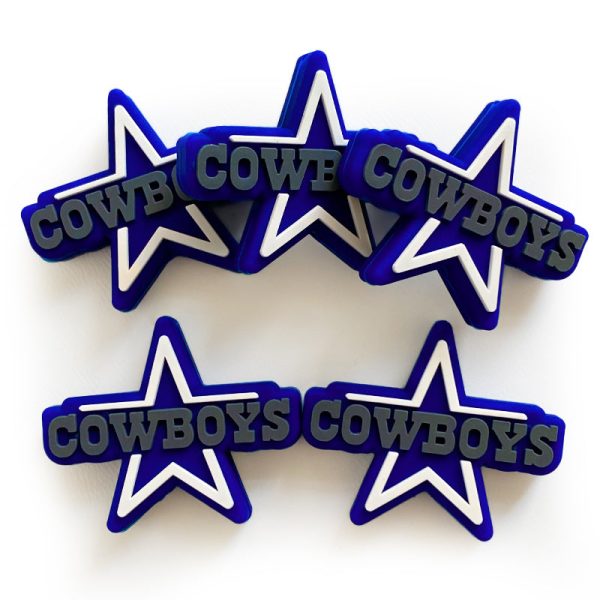 Wholesale 10PCS Cowboys Silicone Beads For Cheap