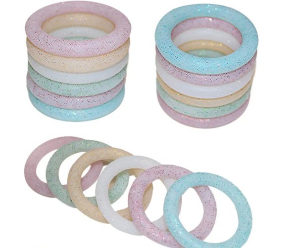 Wholesale 20PCS Glitter Silicone Ring Cheap