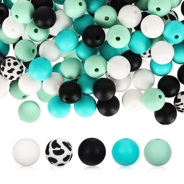 Wholesale 40PCS PACK 12mm Milk Textured Silicone Beads Sale