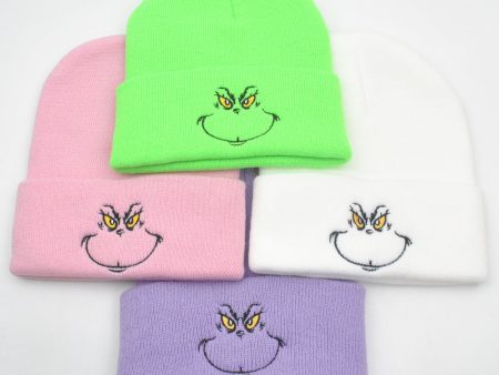 Wholesale Acrylic Cartoon Green Knitted Hat Supply