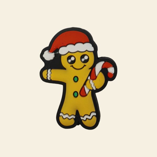 Wholesale 10pcs Christmas Gingerbread Man Silicone Focal Beads Online