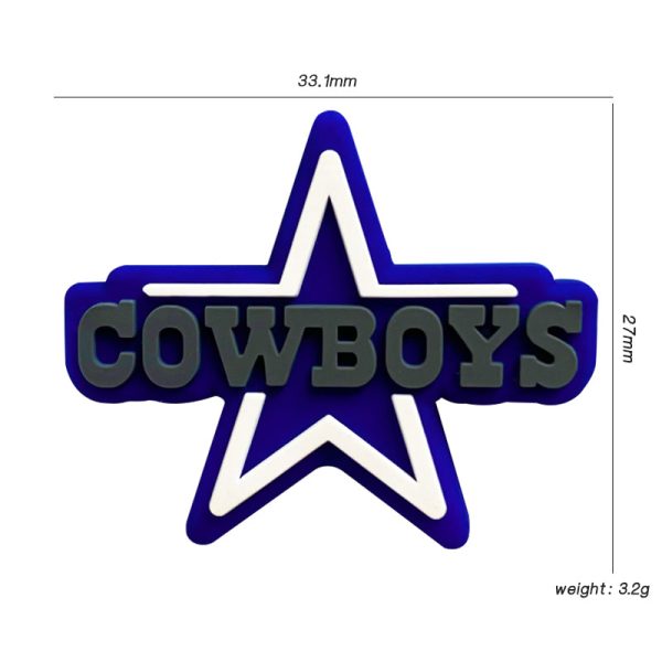 Wholesale 10PCS Cowboys Silicone Beads For Cheap