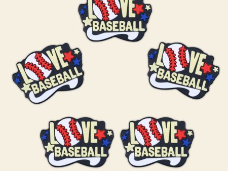 Wholesale 20pcs Silicone Cartoon Baseball Beads Fashion