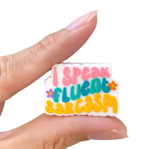 Wholesale 10PCS I Speak Fluent Sarcasm Silicone Beads Online Hot Sale