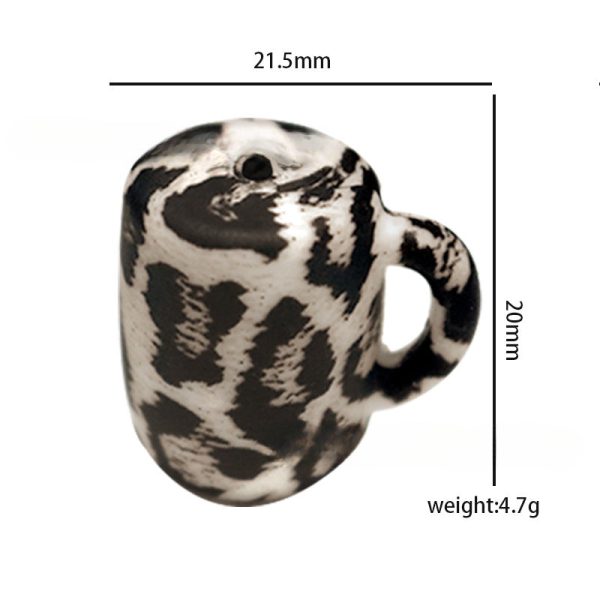 Wholesale 10PCS Leopard Print Water Cup Silicone Beads Supply